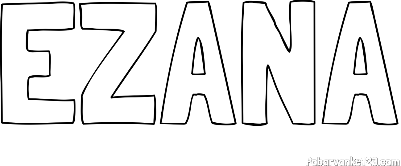 Pobarvanka imena EZANA