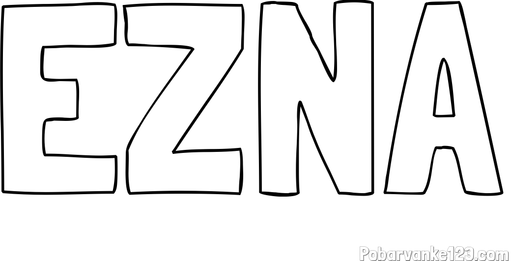 Pobarvanka imena EŽNA