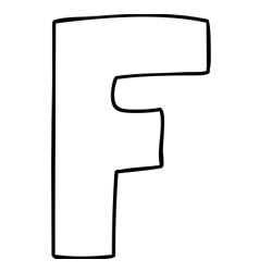 Online izdelana pobarvanka - Pobarvanka imena F