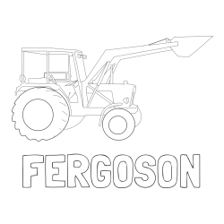Online izdelana pobarvanka - Pobarvanka imena FERGOSON in traktor 2