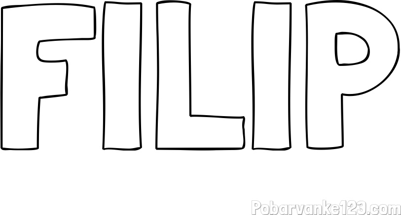 Pobarvanka imena FILIP