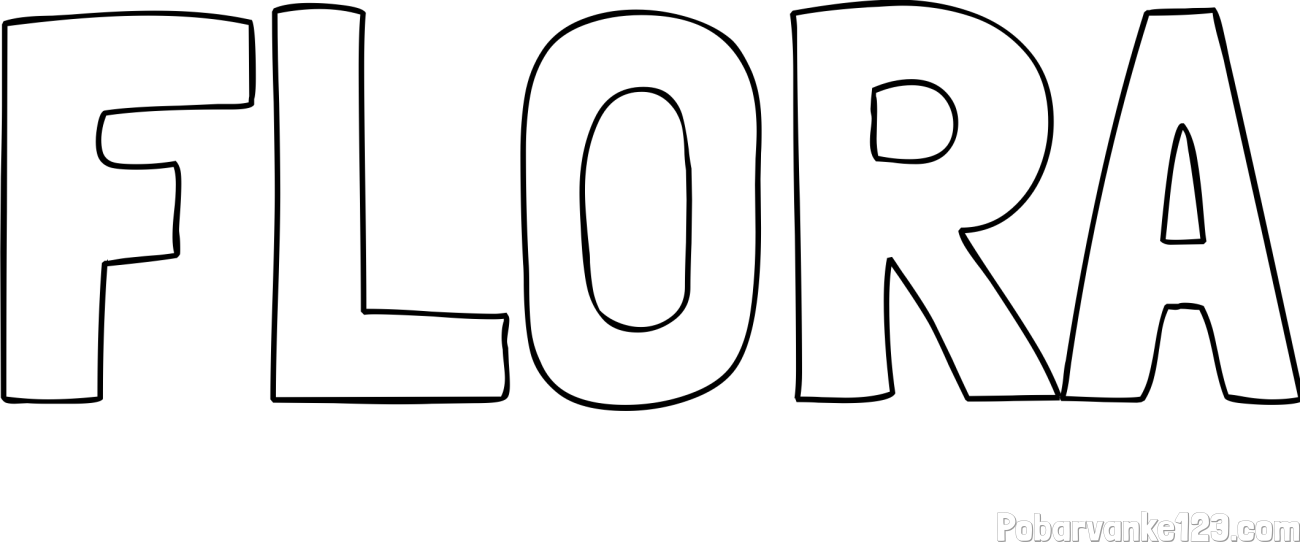 Pobarvanka imena FLORA