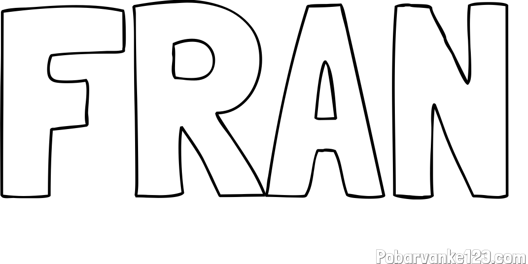 Pobarvanka imena FRAN