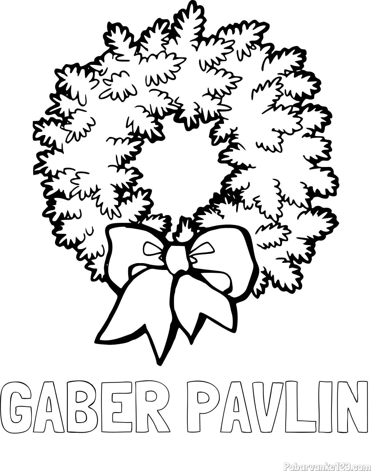 Pobarvanka imena GABER PAVLIN in adventni venček