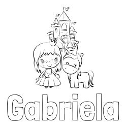 Pobarvanka imena Gabriela