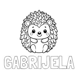 Pobarvanka imena GABRIJELA