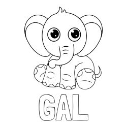 Pobarvanka imena Gal