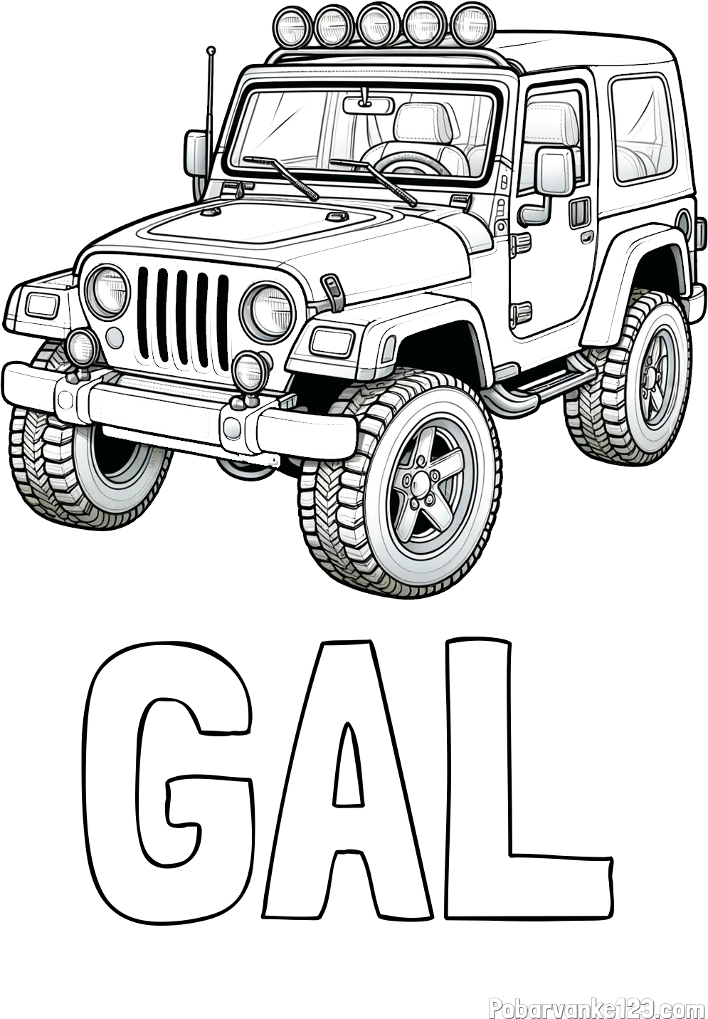 Pobarvanka imena GAL in pobarvanka džipa