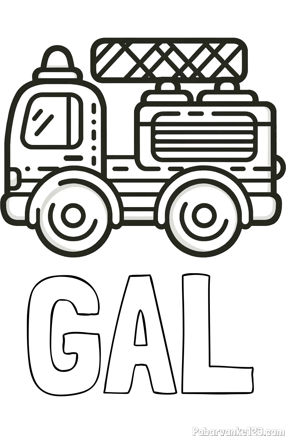 Pobarvanka imena GAL in pobarvanka gasilski avto