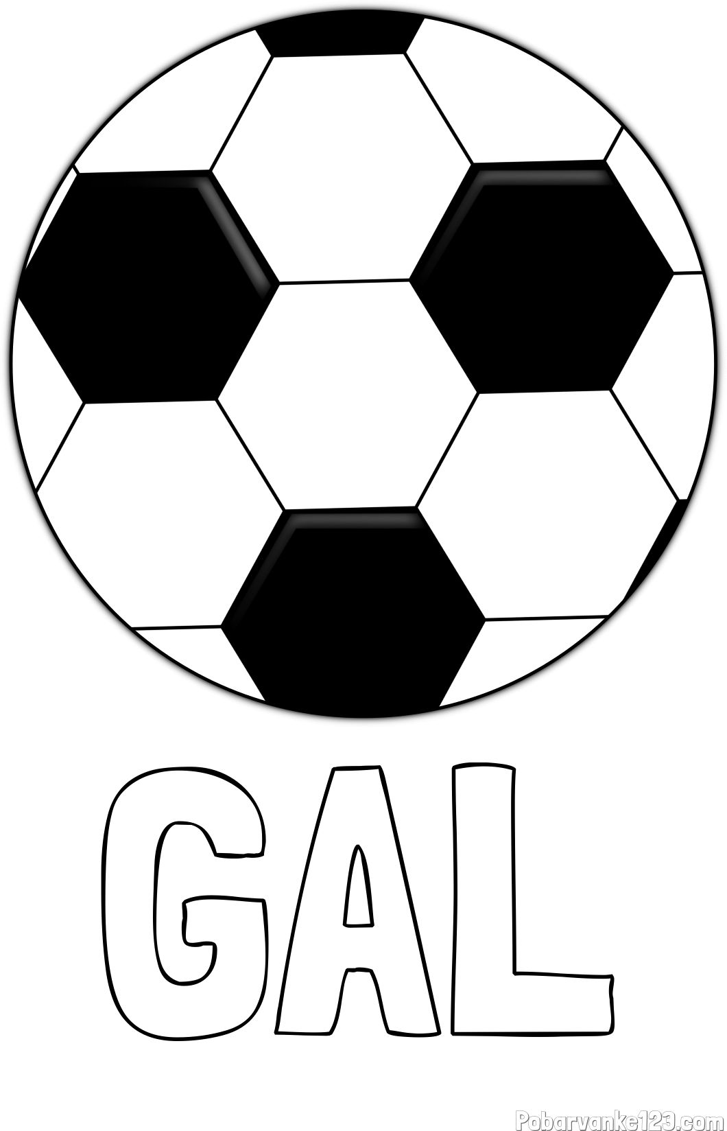 Pobarvanka imena GAL in pobarvanka nogometne žoge