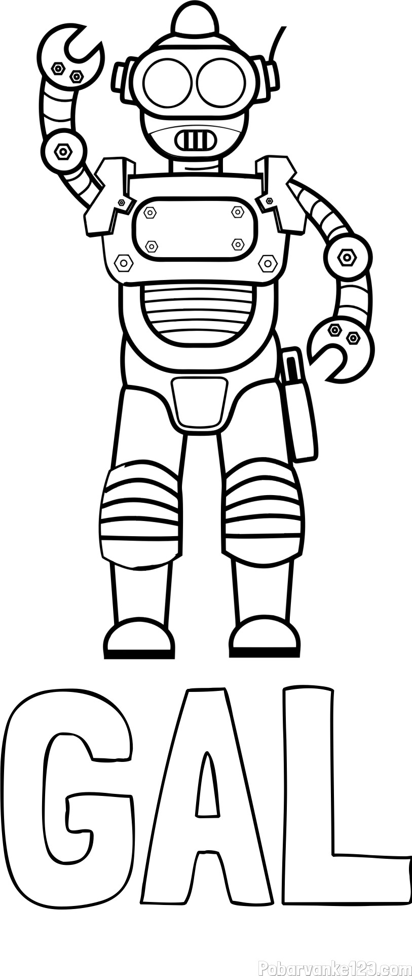 Pobarvanka imena GAL ter robota