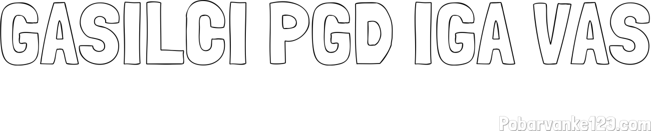 Pobarvanka imena GASILCI PGD IGA VAS