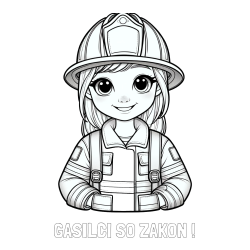 Online izdelana pobarvanka - Pobarvanka imena GASILCI SO ZAKON ! in pobarvanka ljubke gasilke