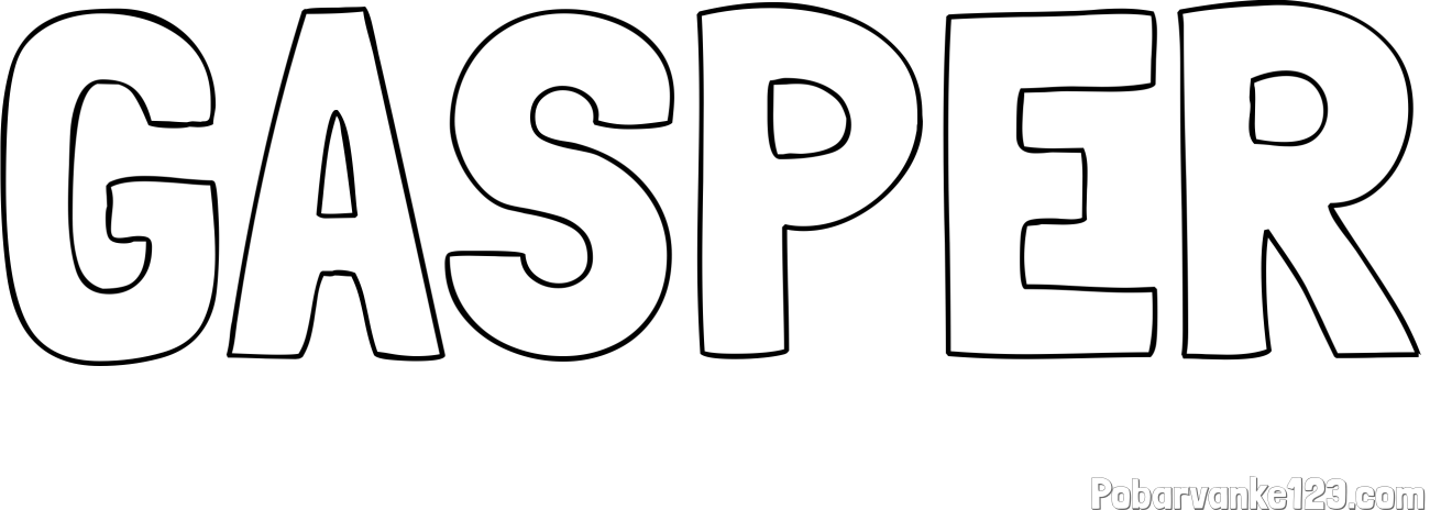 Pobarvanka imena GAŠPER