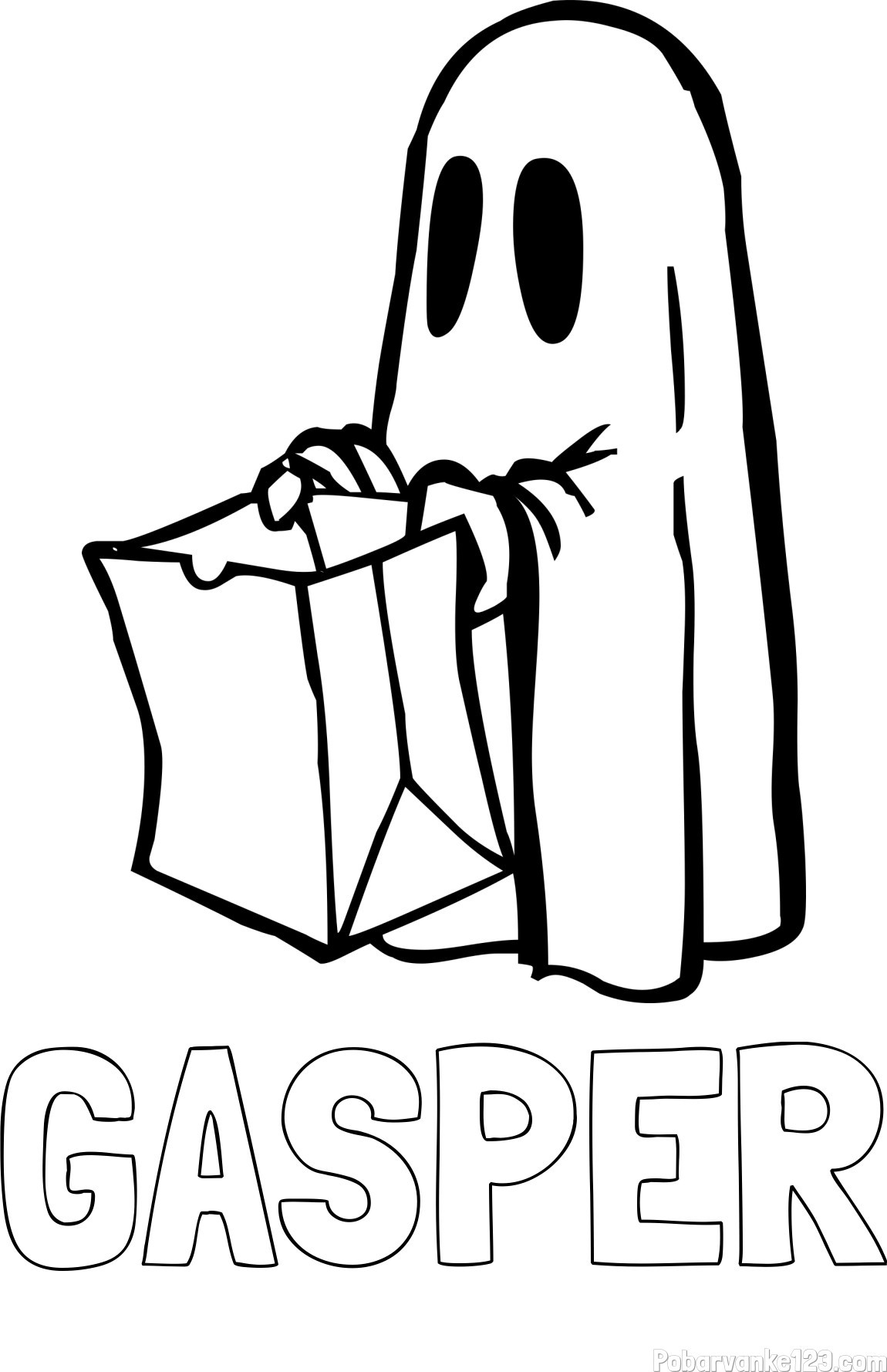 Pobarvanka imena GAŠPER ter duhca