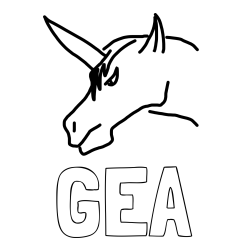 Online izdelana pobarvanka - Pobarvanka imena GEA in pobarvanka unicorn