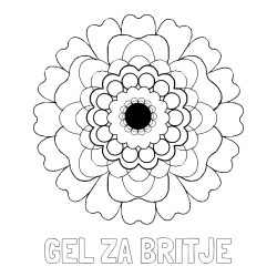 Online izdelana pobarvanka - Pobarvanka imena GEL ZA BRITJE in pobarvanka rože