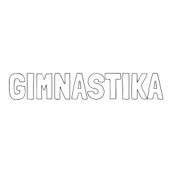 Online izdelana pobarvanka - Pobarvanka imena GIMNASTIKA