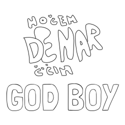 Online izdelana pobarvanka - Pobarvanka imena GOD BOY in pobarvanka Hočem denar 💲