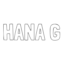 Online izdelana pobarvanka - Pobarvanka imena HANA G