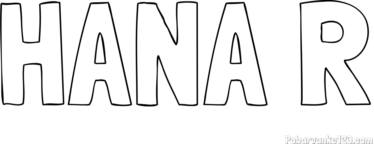 Pobarvanka imena HANA R