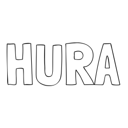 Online izdelana pobarvanka - Pobarvanka imena HURA