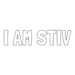 Online izdelana pobarvanka - Pobarvanka imena I AM STIV