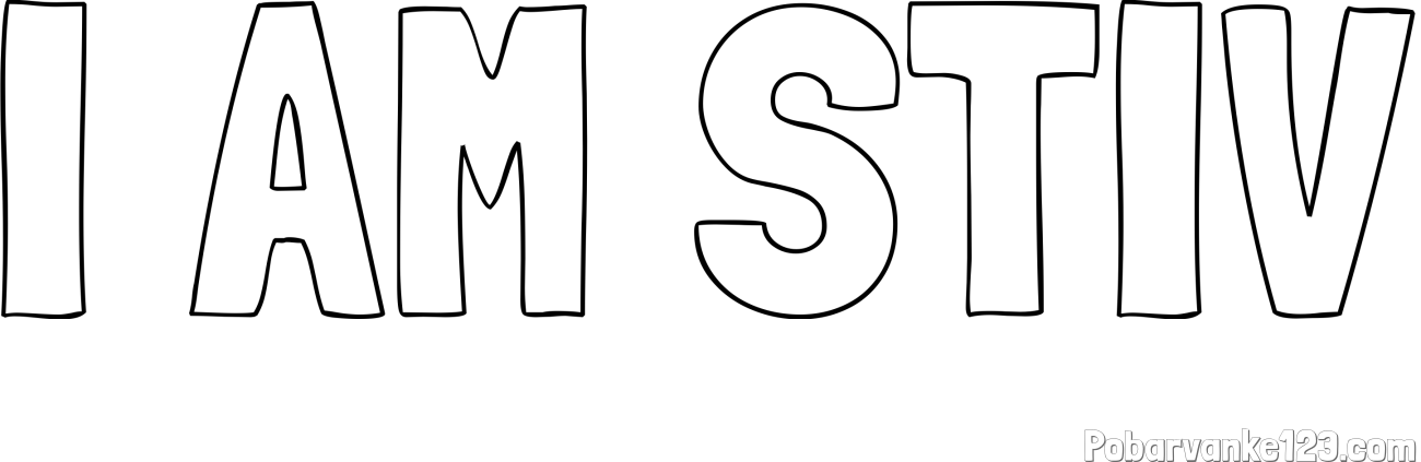 Pobarvanka imena I AM STIV