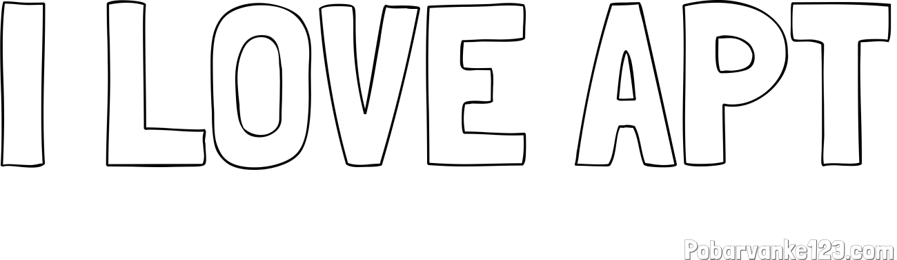 Pobarvanka imena I LOVE APT