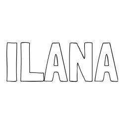 Online izdelana pobarvanka - Pobarvanka imena ILANA