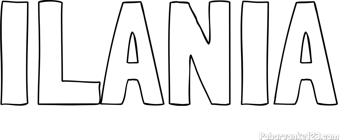 Pobarvanka imena ILANIA
