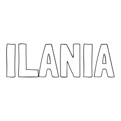 Online izdelana pobarvanka - Pobarvanka imena ILANIA