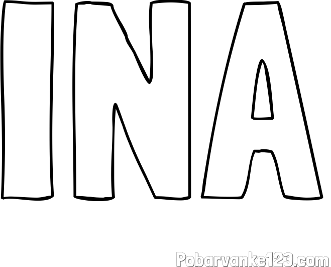 Pobarvanka imena INA
