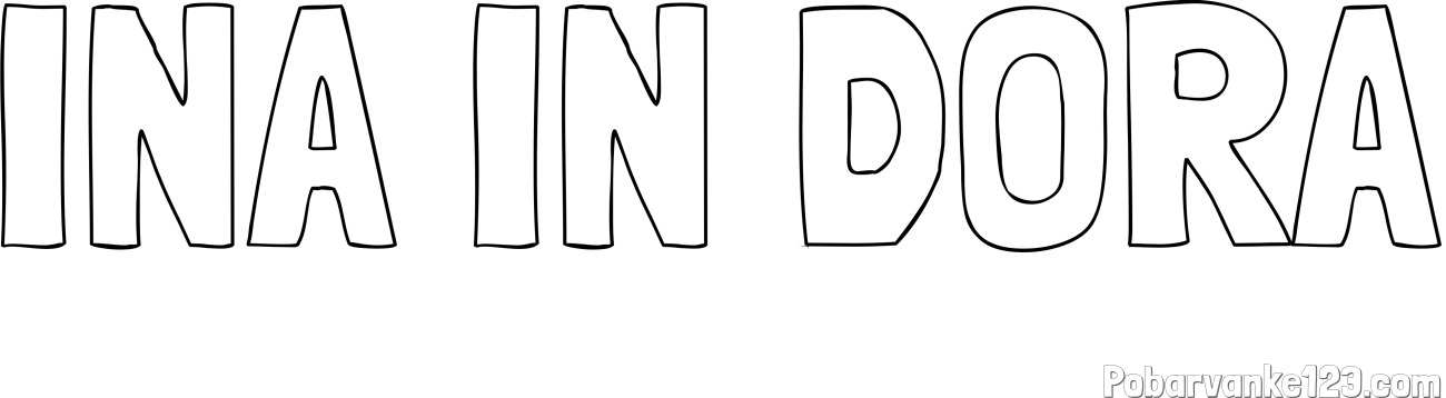 Pobarvanka imena INA IN DORA