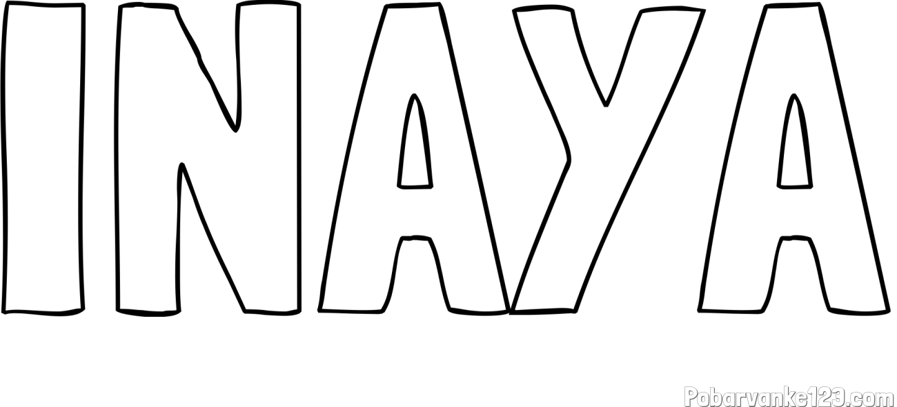 Pobarvanka imena INAYA