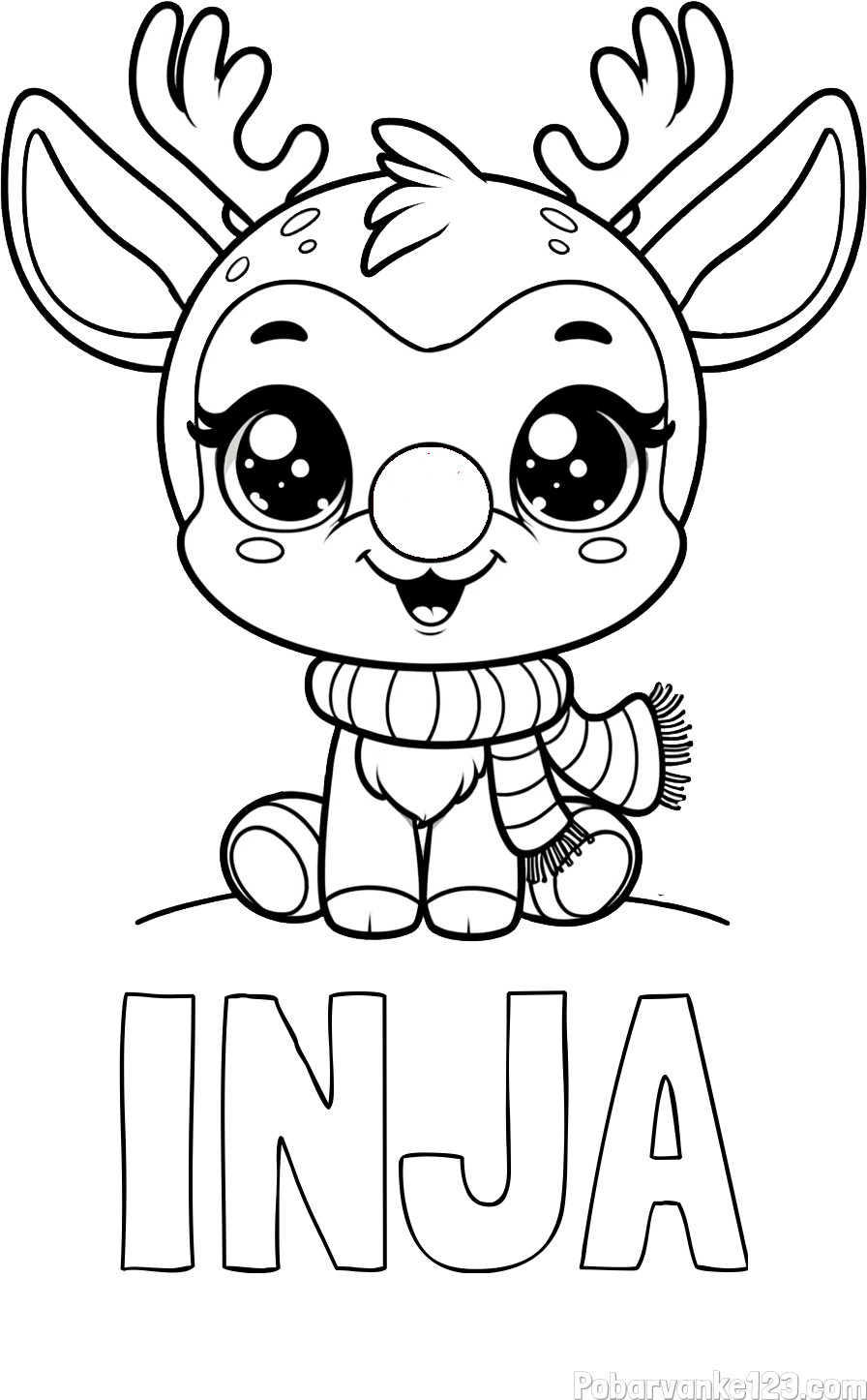 Pobarvanka imena INJA