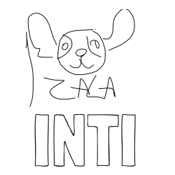 Online izdelana pobarvanka - Pobarvanka imena INTI in stitch Zala