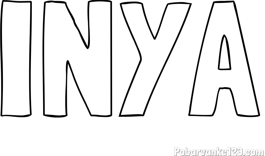 Pobarvanka imena INYA