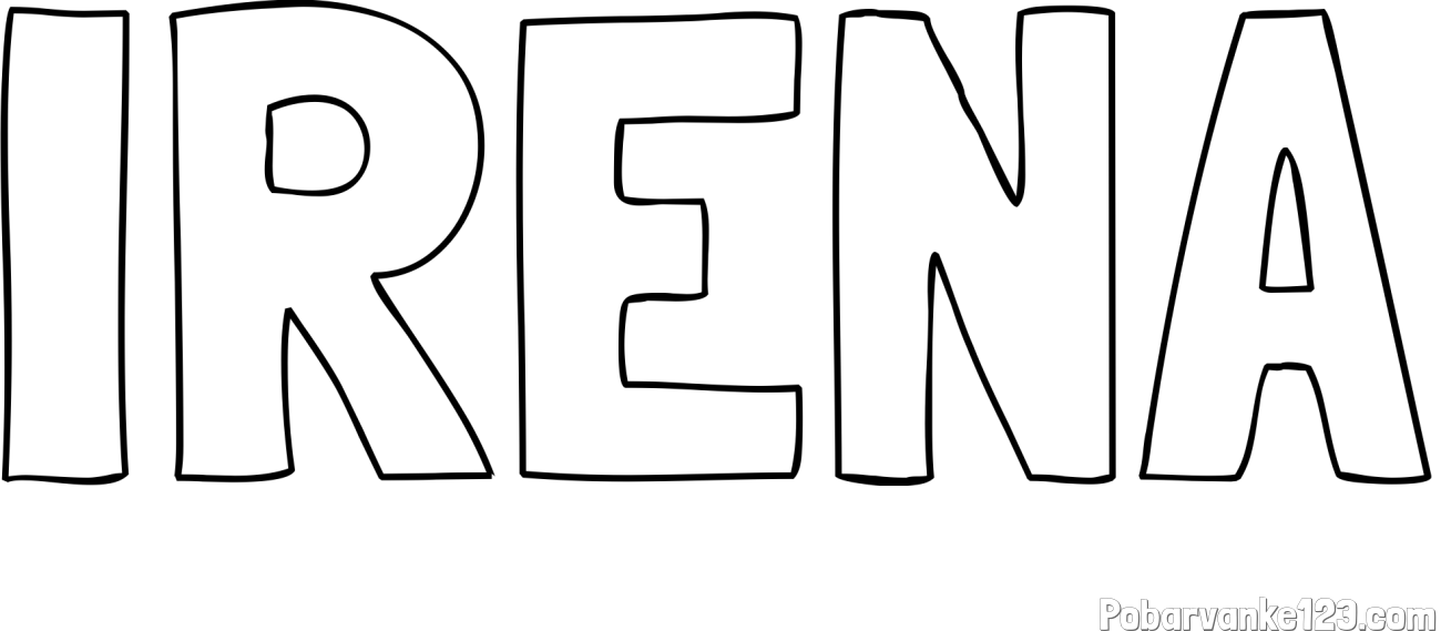 Pobarvanka imena IRENA