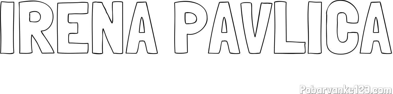 Pobarvanka imena IRENA PAVLICA