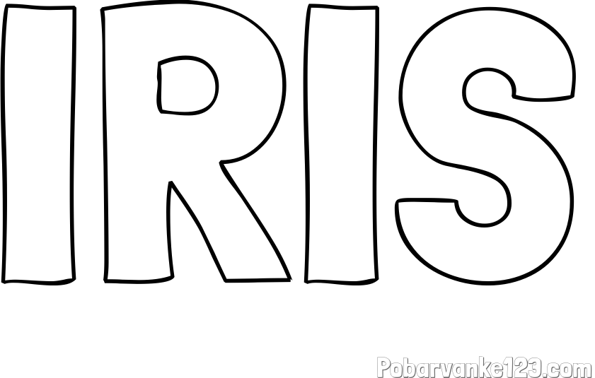 Pobarvanka imena IRIS