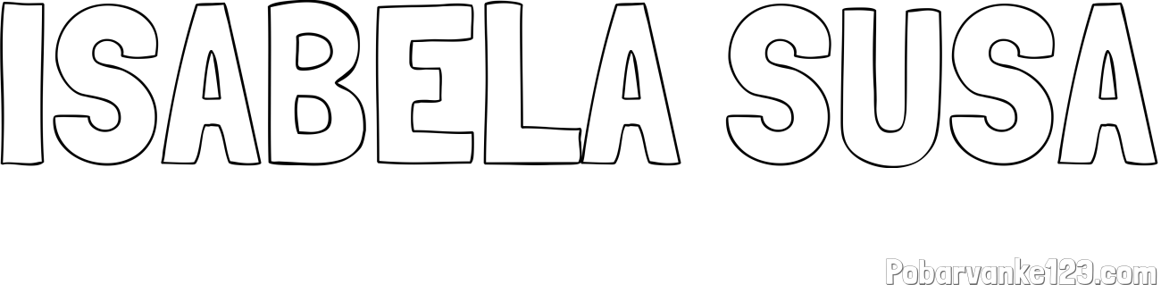 Pobarvanka imena ISABELA SUŠA
