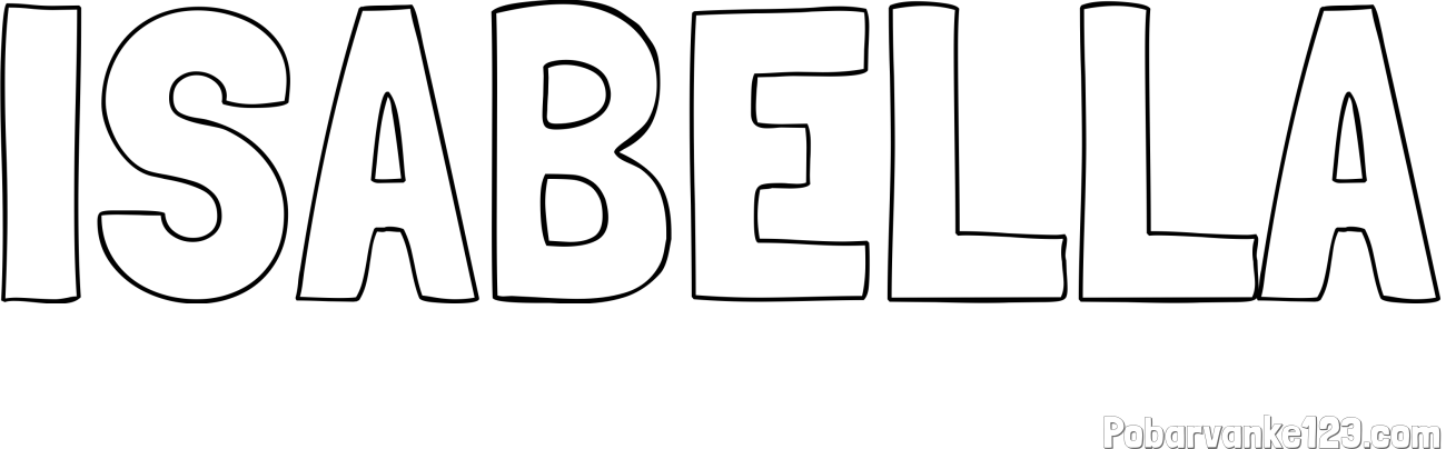 Pobarvanka imena ISABELLA