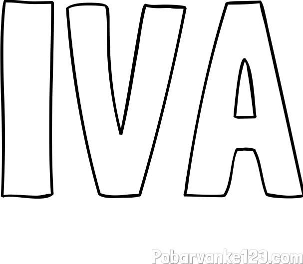 Pobarvanka imena IVA