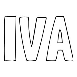 Pobarvanka imena IVA