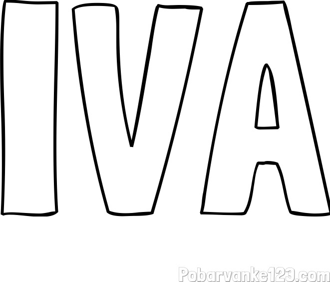 Pobarvanka imena IVA