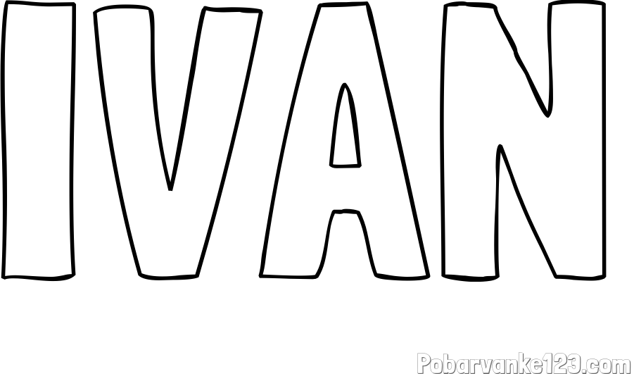 Pobarvanka imena IVAN