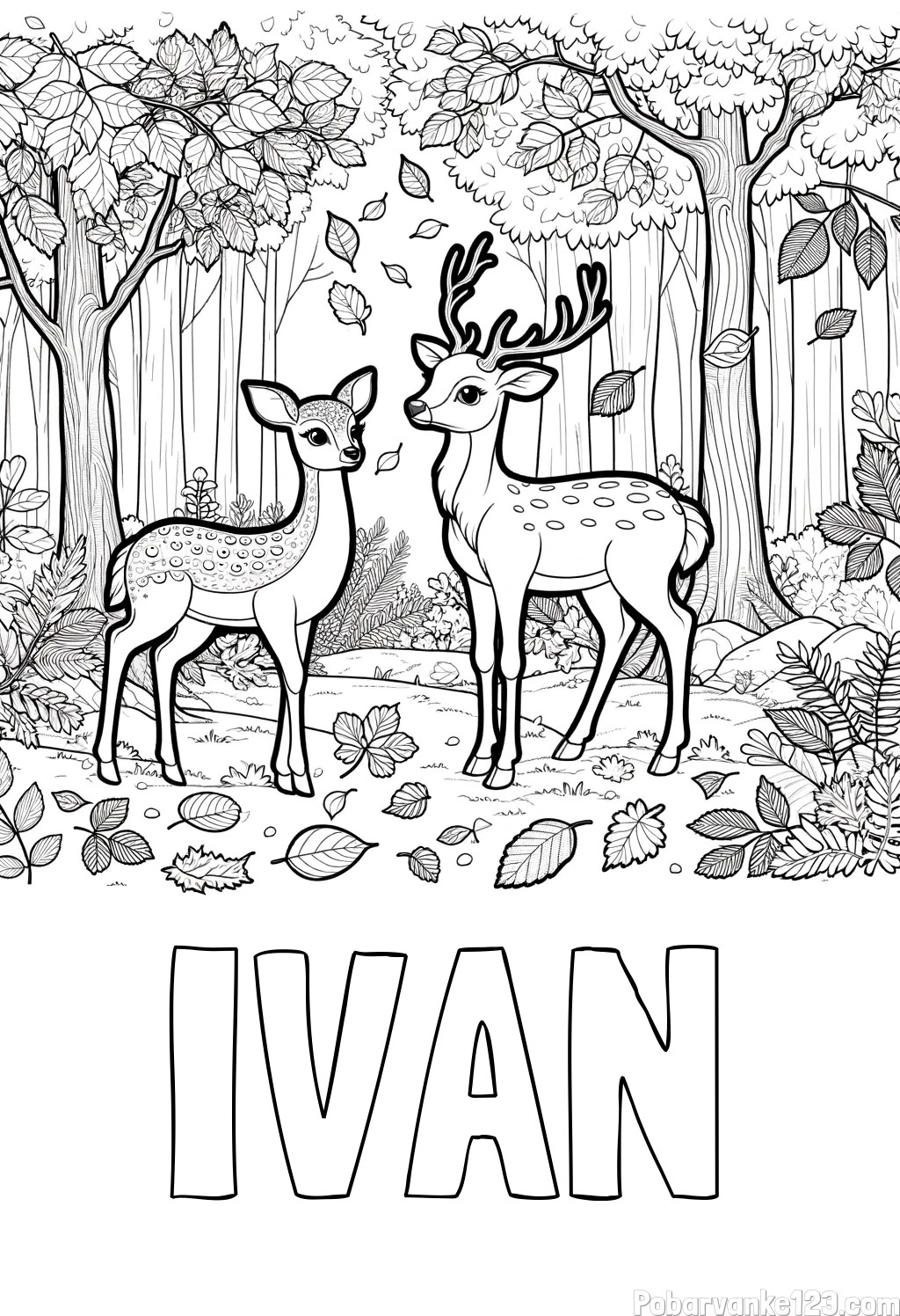 Pobarvanka imena IVAN