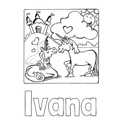 Pobarvanka imena Ivana