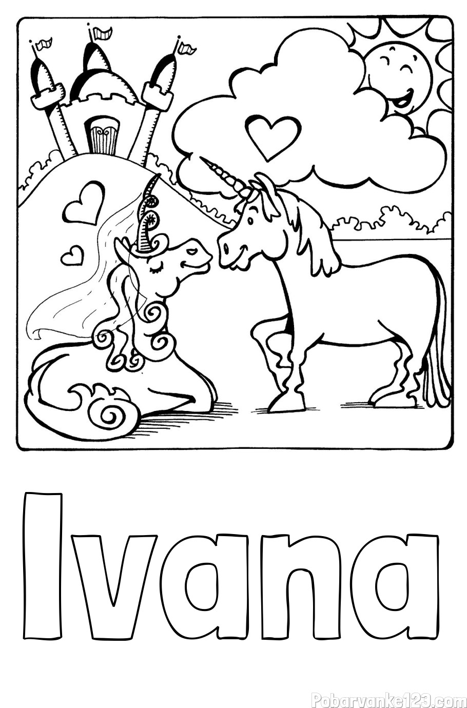 Pobarvanka imena Ivana